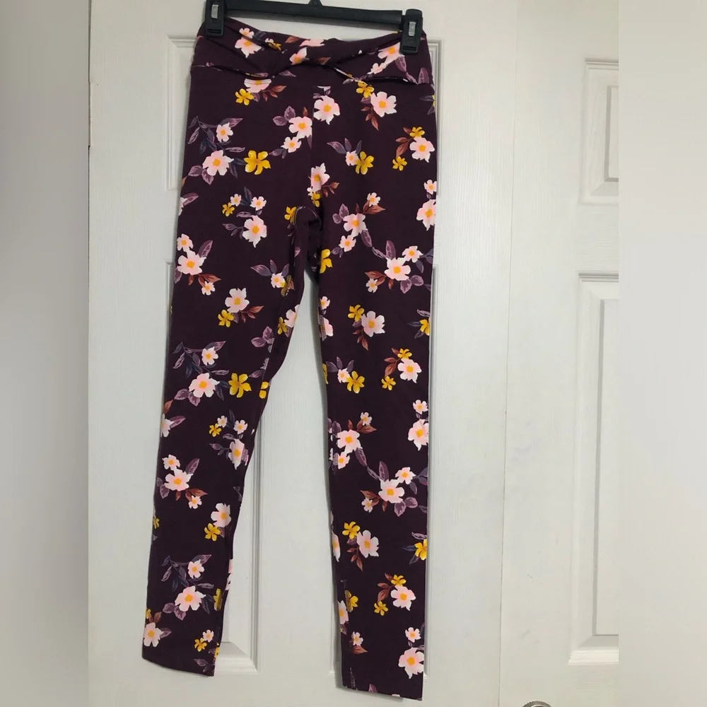 PINK Victoria’s Secret floral leggings women’s size medium - Picture 1 of 8